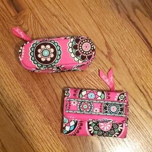 Vera Bradley Cupcakes Pink Euro Wallet & Case